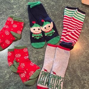The Children's Place Holiday Elf and Candy Socks Set